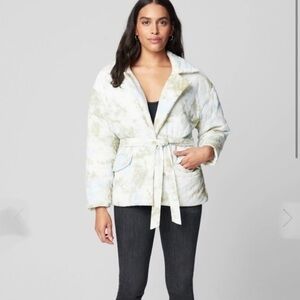 BLANCNYC Quilted Wrap Jacket Large NWT